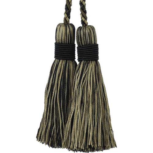 Mulberry Collection - 3 1/2" length CHAIR TIE TASSEL - BT-6003-02/06 Black and Brown