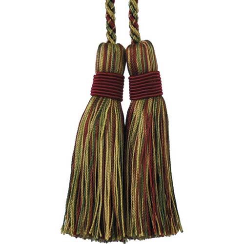 Mulberry Collection - 3 1/2" length CHAIR TIE TASSEL - BT-6003-17/61 Wine Red and Mocha