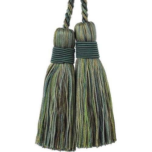 Mulberry Collection - 3 1/2" length CHAIR TIE TASSEL - BT-6003-23/63 Teal and Moss Green