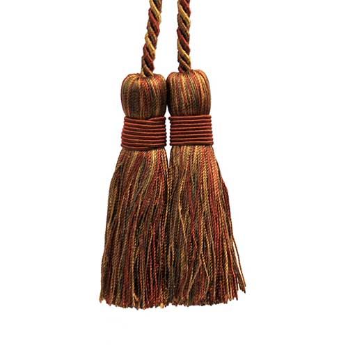 Mulberry Collection - 3 1/2" length CHAIR TIE TASSEL - BT-6003-88/61 Dark Brick and Mocha