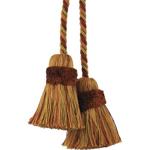 The Newport Collection Chair Tie in Gold and Brick - 2 pieces