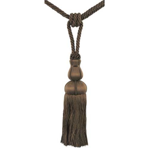 Colors Collection - 10" Length SINGLE TASSEL TIEBACK - BT-6008-06 Brown