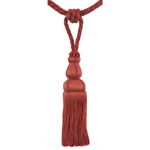 Colors Collection - 10" Length SINGLE TASSEL TIEBACK - BT-6008-118 Burnt Orange