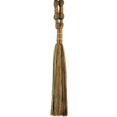 Belagio Enterprises Godiva Collection 12” Single Tassel Tieback - Dark Brick and Chocolate | Style BT-6099