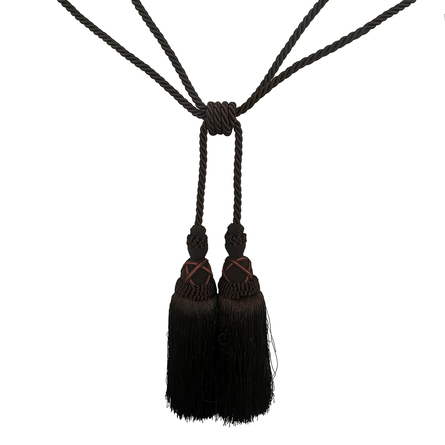 Milante Collection - 11" Length DOUBLE TASSEL TIEBACK - BT-622-06 Brown