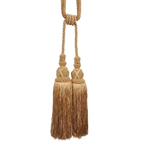 Milante Collection - 11" Length DOUBLE TASSEL TIEBACK - BT-622-61 Mocha