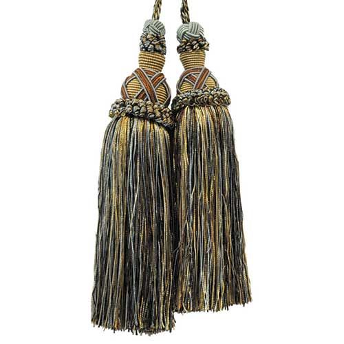 Milante Collection - 8 1/2" Length TASSEL CHAIR TIE - BT-623-11/06 Grey and Brown