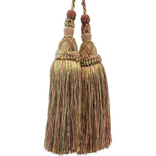 Milante Collection - 8 1/2" Length TASSEL CHAIR TIE - BT-623-20/14 Pink and Mint Green