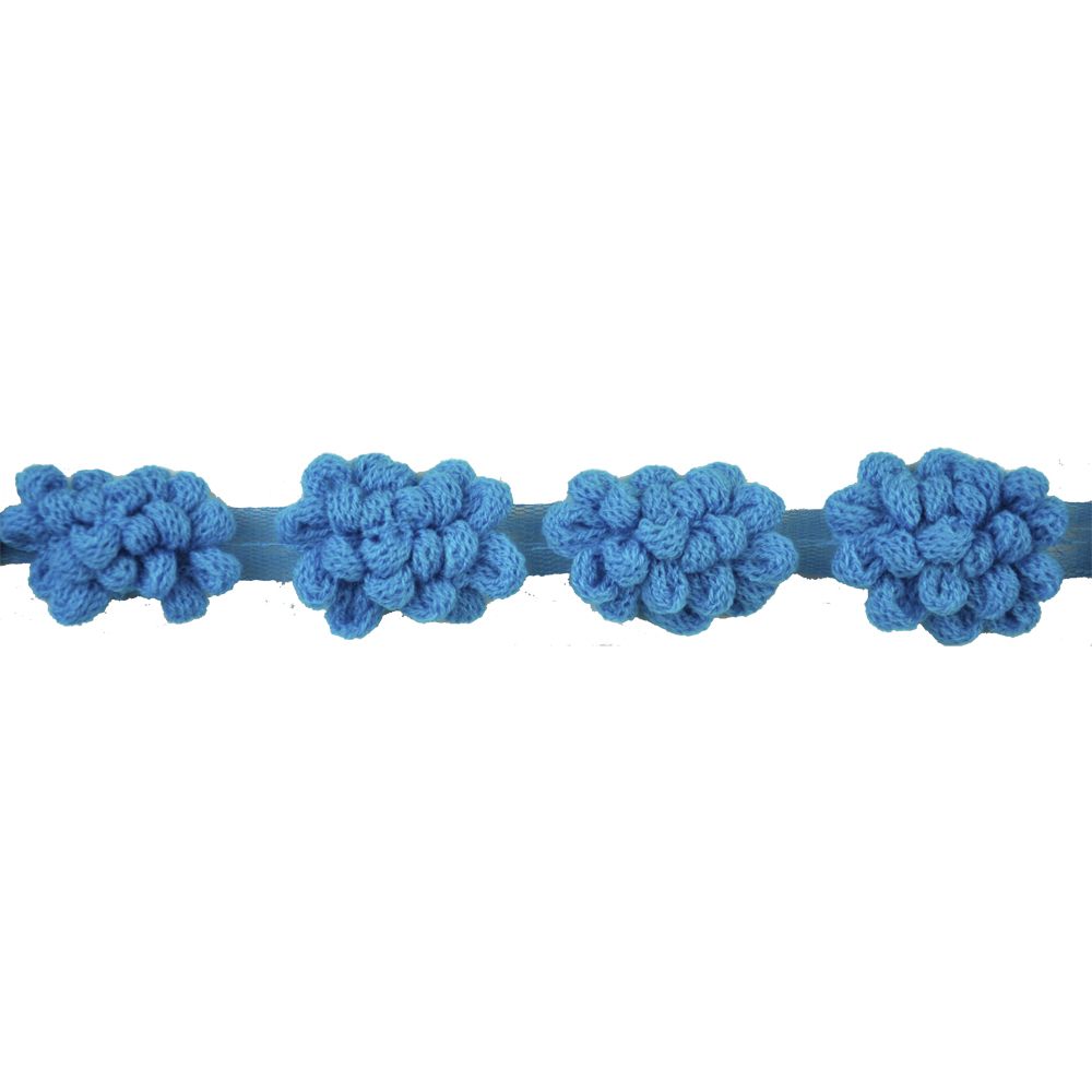 Belagio Enterprises - 2" Width Crochet Flower Trim (10 Yard Roll) - BF-1360-23 TEal