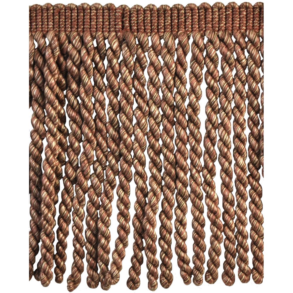 9-inch Bullion Fringe (5 Yard Roll) - BF-4010-08/06 Dusty Rose and Brown