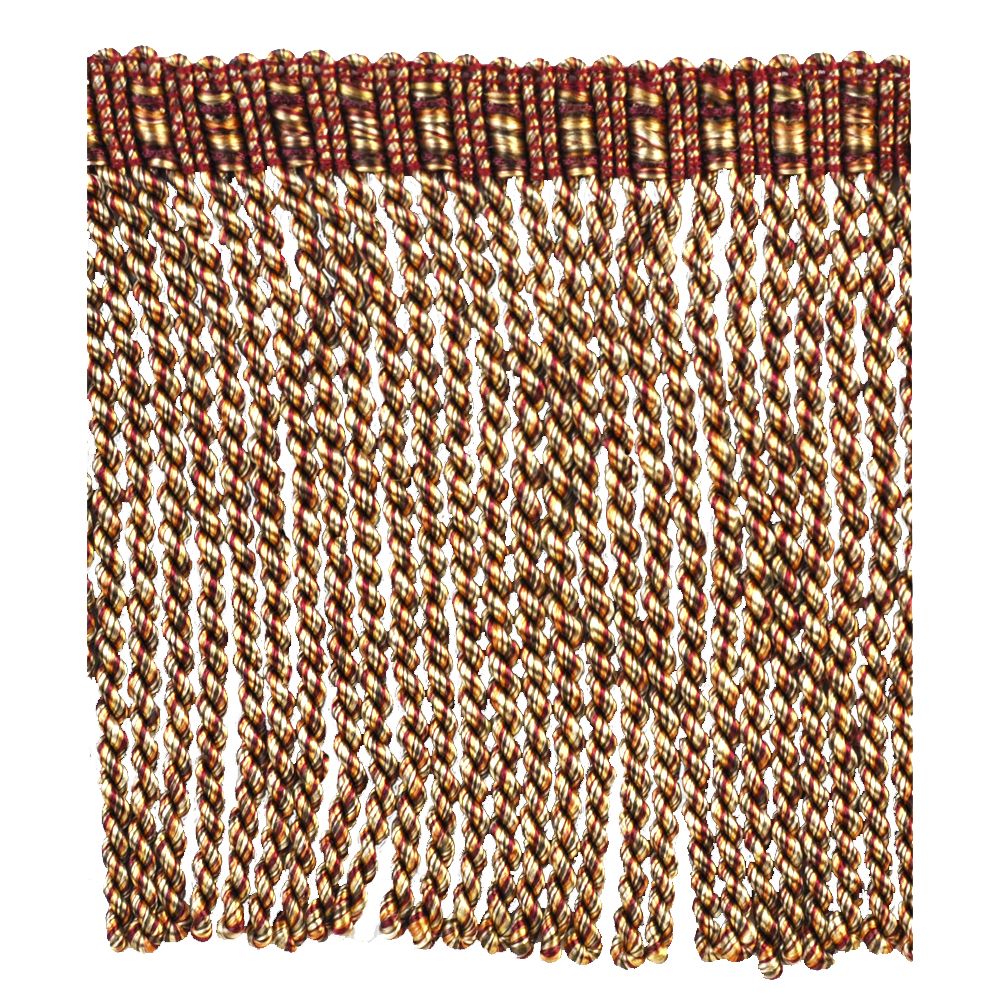 Basics Collection - 6" Bullion Fringe (25 Yard Roll) - BF-4901-70/136 Eggplant and Lt. Olive