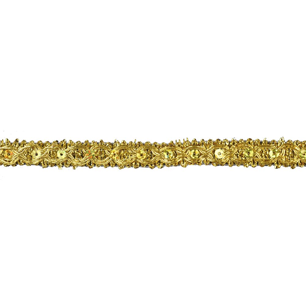 Metallic Gimp Trim - 1/2" Width (25 Yard Roll) - BG-2006-10 Gold