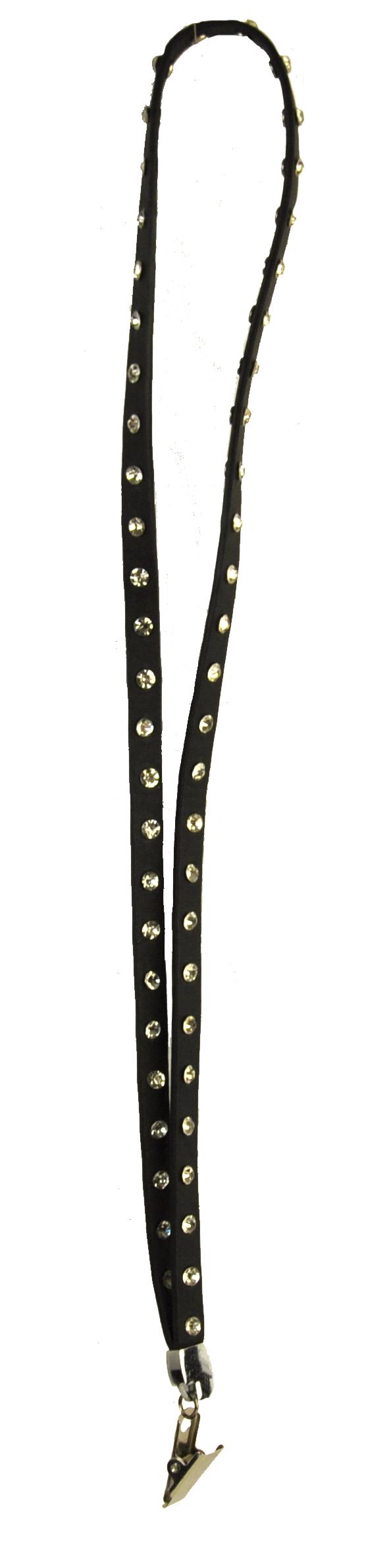1 pc Rhinestone Studded Pleather Lanyard - BLN-800