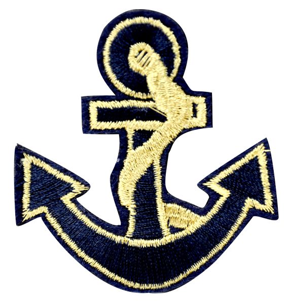 Belagio Enterprises - Assorted Appliqués Black with Gold Lining Anchor (12pcs per Pack) - BM-5541