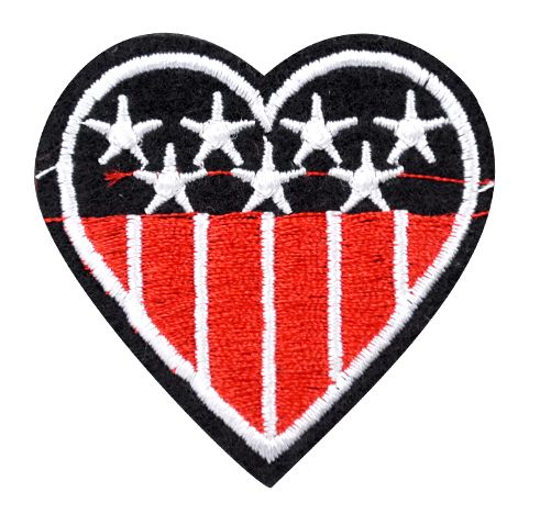 Belagio Enterprises - Assorted Appliqués Heart with Stars and Stripes (12pcs per Pack) - BM-5543
