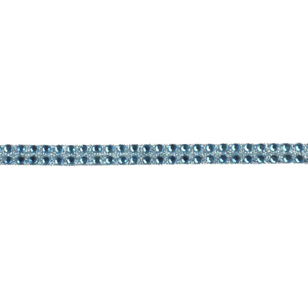Belagio Enterprises - 1/4" Width Iron on Rhinestone Trim (10 Yard Roll) - BR-424-23 Teal