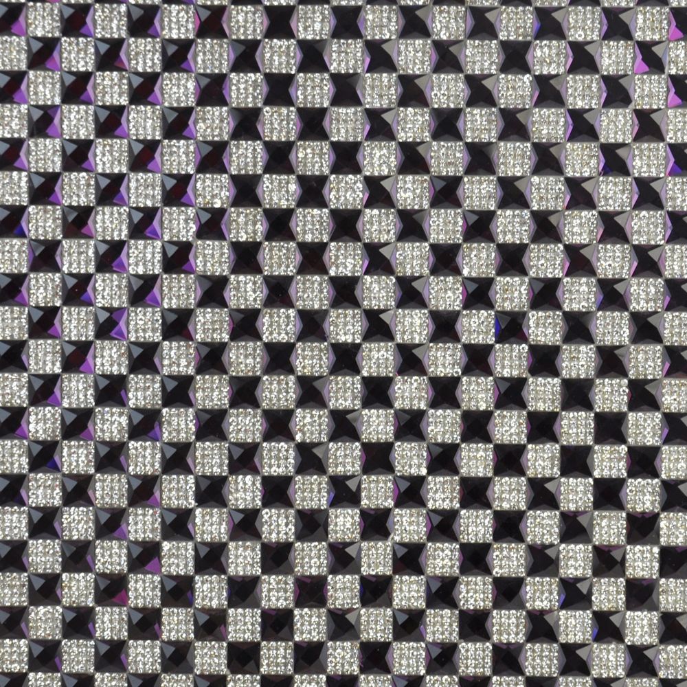 Glass and Rhinestone Sheet - 15 3/4" x 9 1/2" - BRST-13-26 Purple