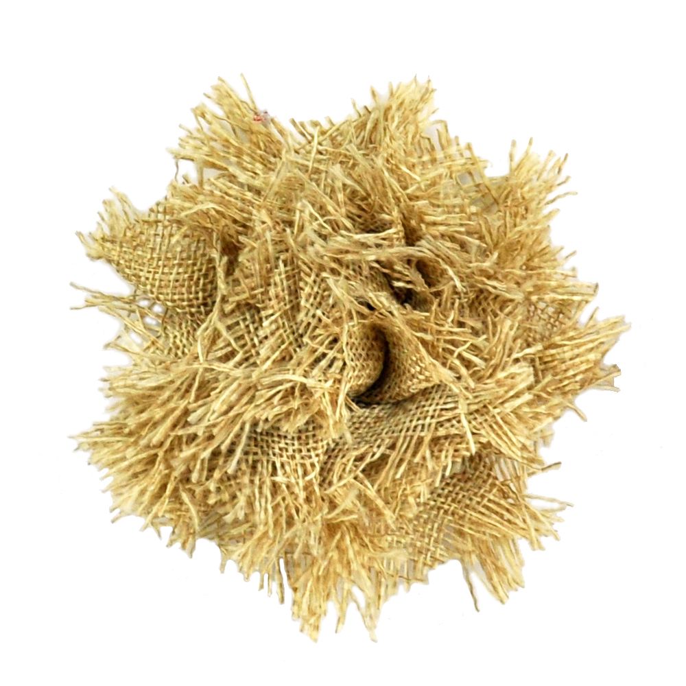 Belagio Enterprises - 4" Width Tattered Flower Clip-on Brooch (6pcs Per Order) BU-300-28 Beige