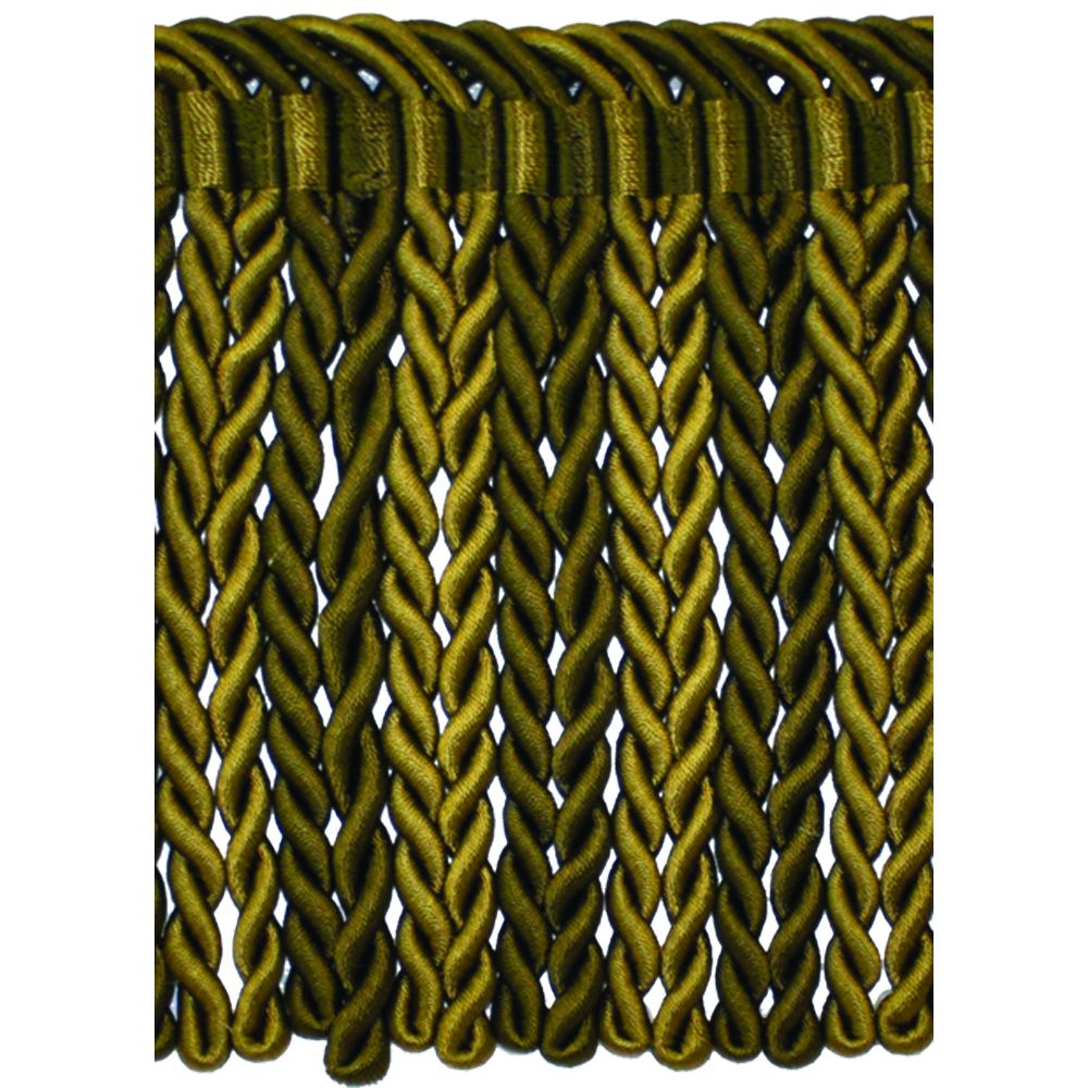 6" Bullion in Variated Olive Green, 5-Yard Roll - Luxury Decorative Fringe for Drapery, Upholstery and Home Decor