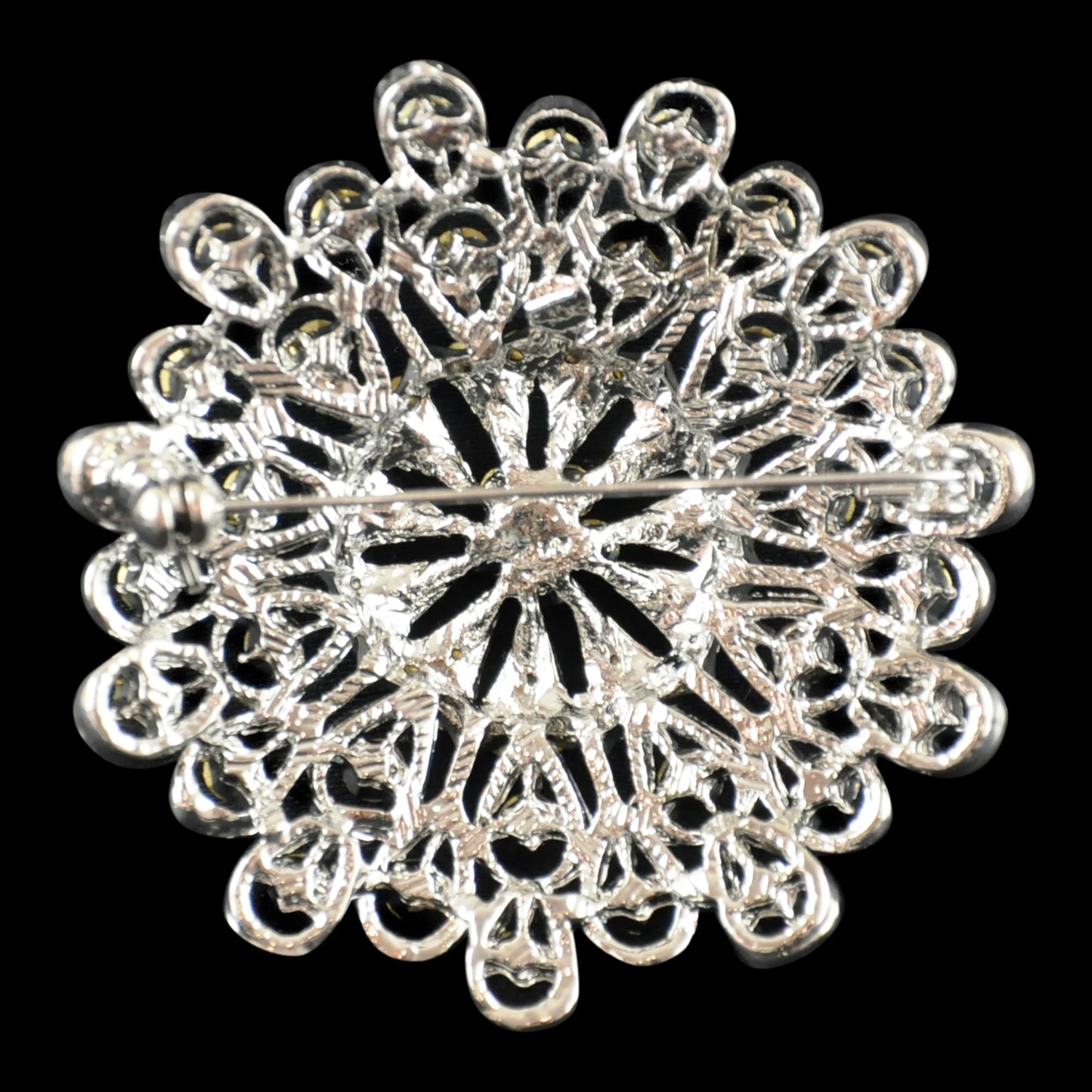 Belagio Enterprises - Rhinestone Brooch - 2 1/2" W x 2 1/2" L - BW-132