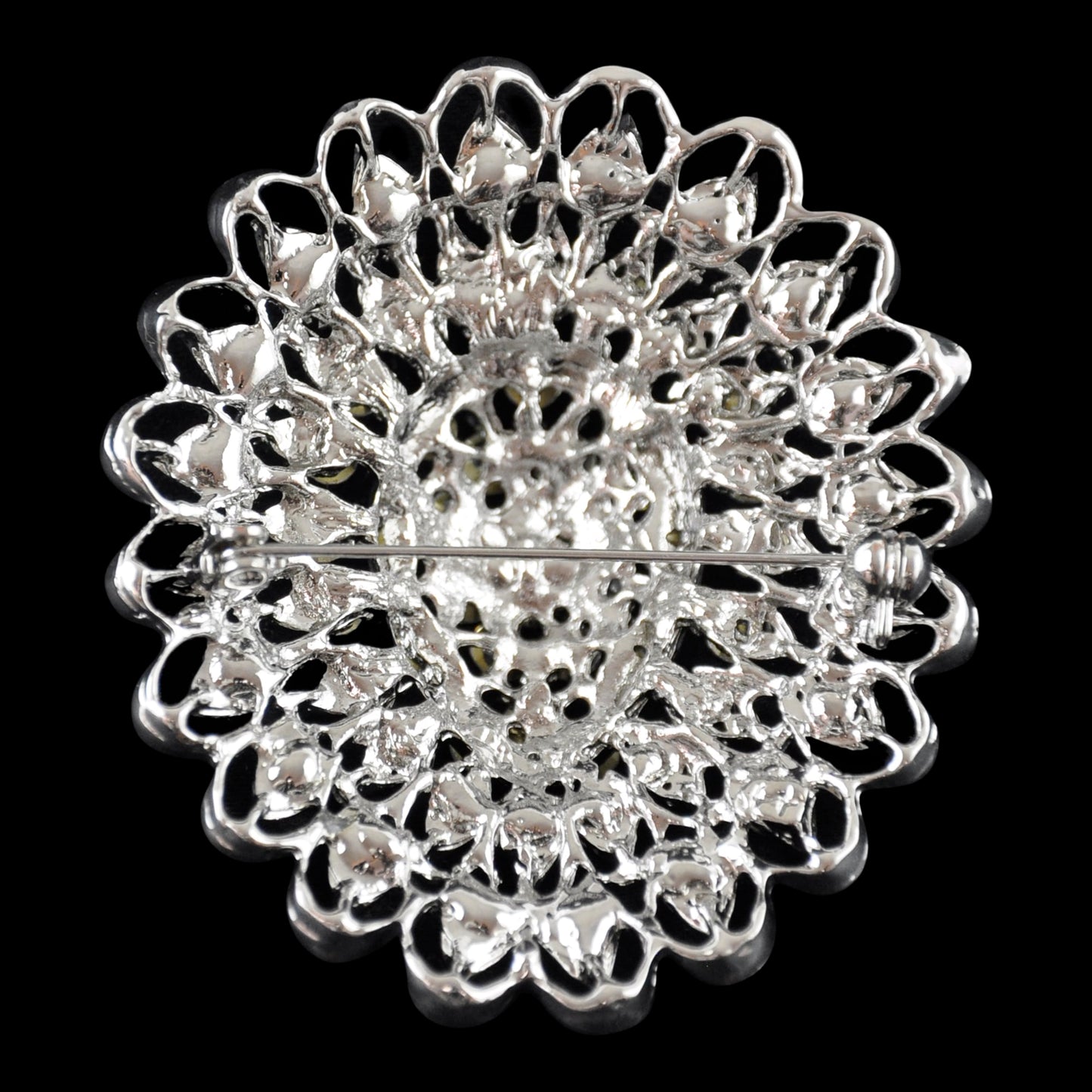 Belagio Enterprises - Rhinestone Brooch - 2 1/2" W x 2 1/2" L - BW-142