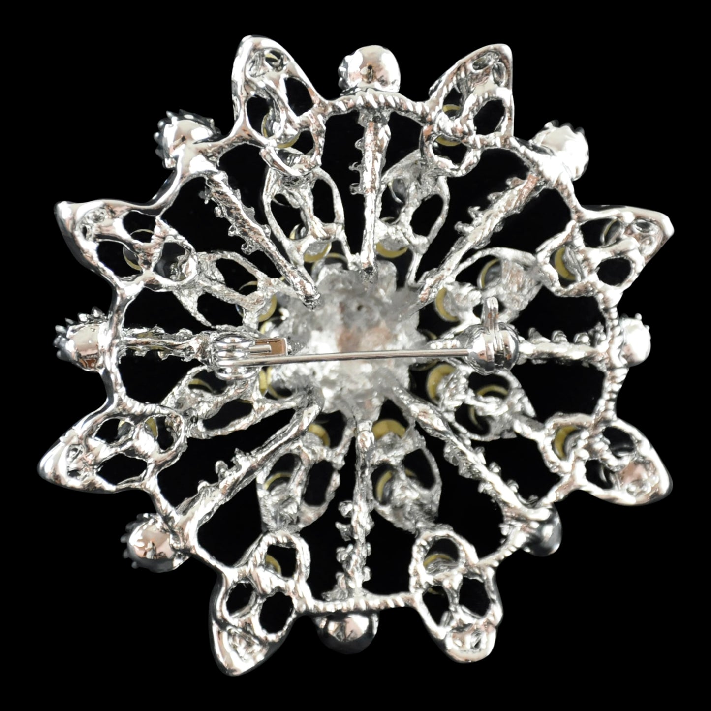 Belagio Enterprises - Rhinestone Brooch - 2 1/2" W x 2 1/2" L - BW-144
