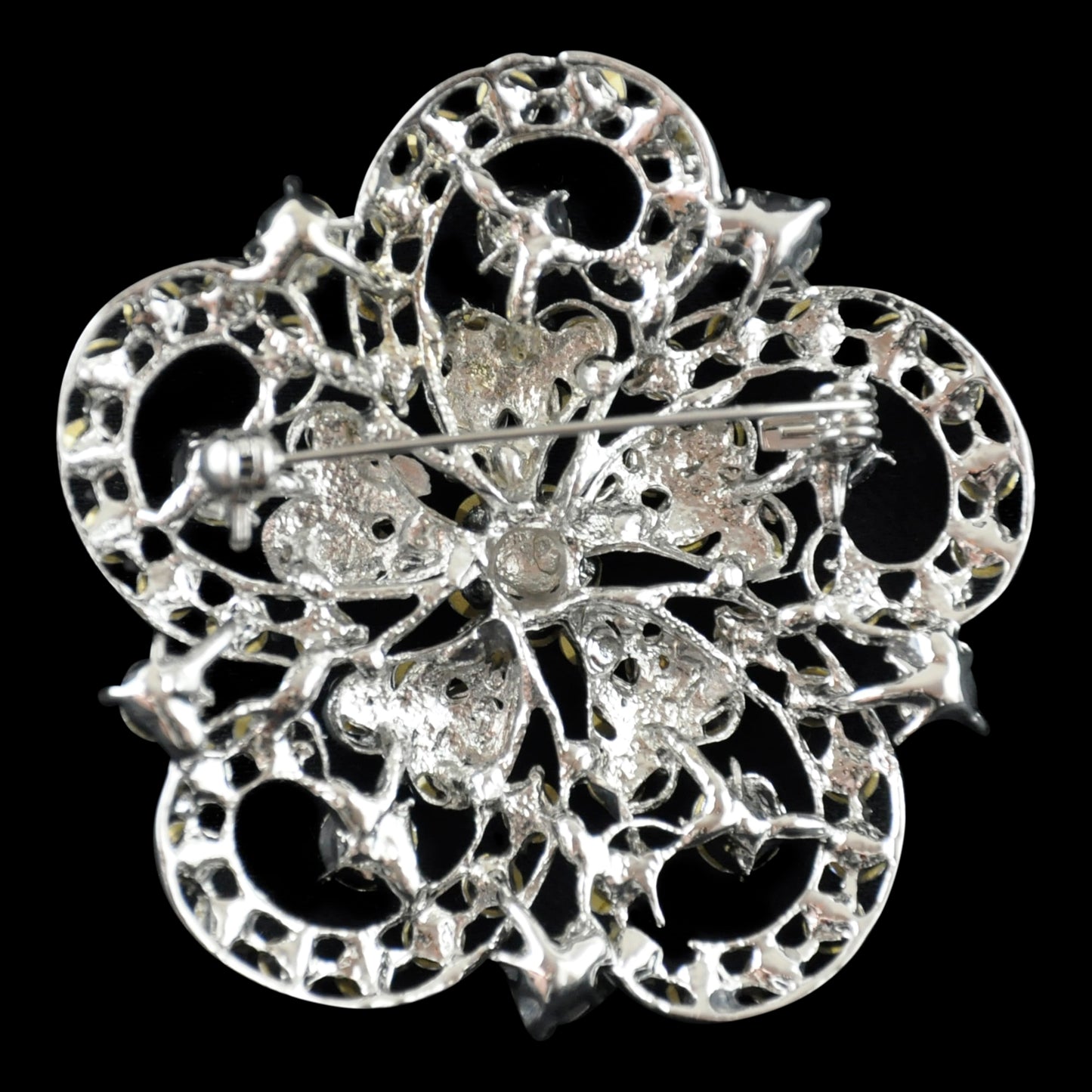 Belagio Enterprises - Rhinestone Brooch - 2 1/2" W x 2 1/2" L - BW-146