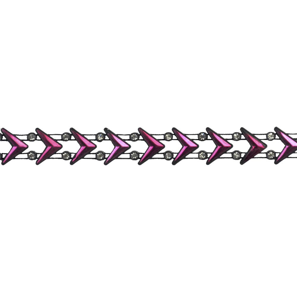 Belagio Enterprises - 5/8" Width Rhinestone Trim (10 Yard Roll) - BR-423-42 Fuchsia