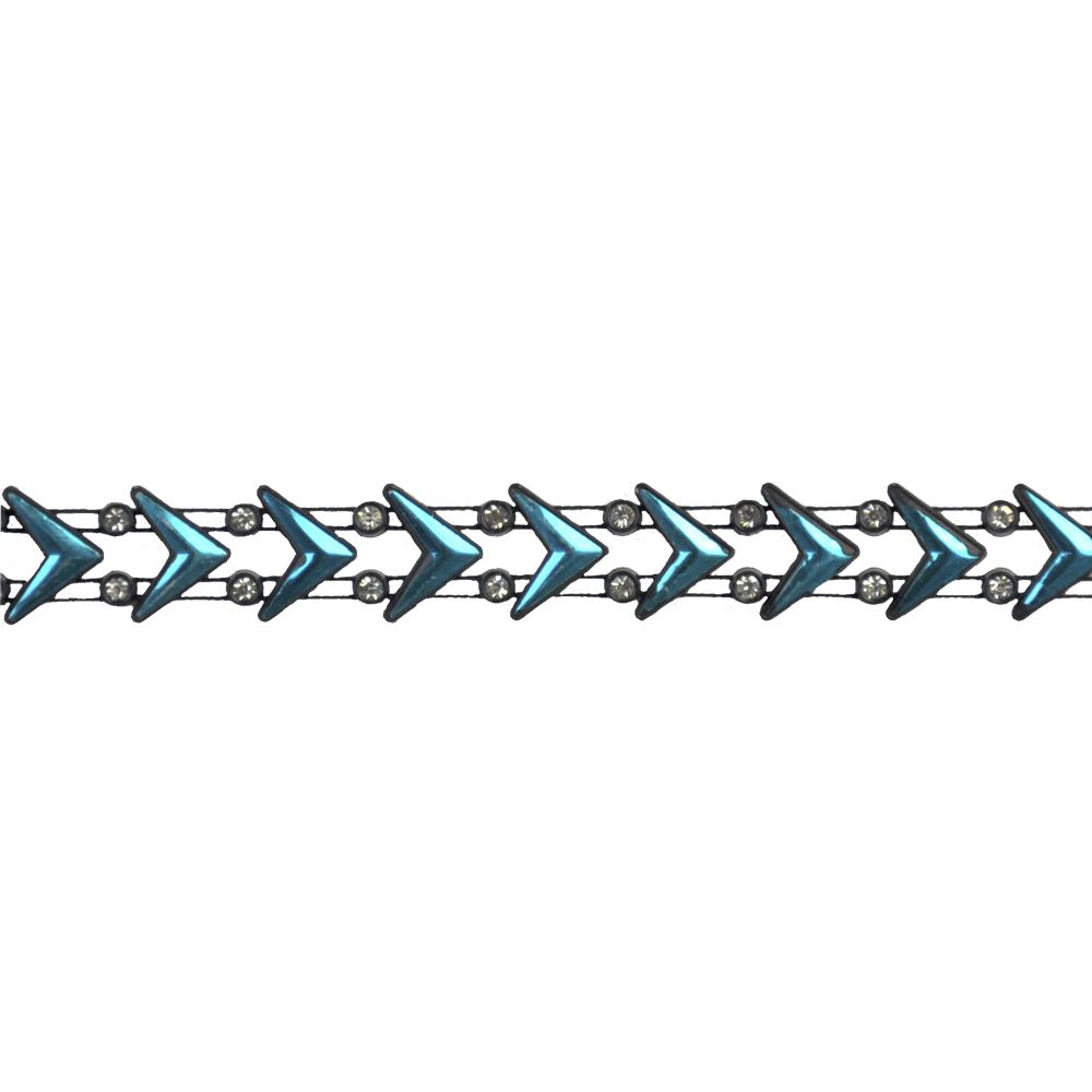 Belagio Enterprises - 5/8" Width Rhinestone Trim (10 Yard Roll) - BR-423-23 Teal
