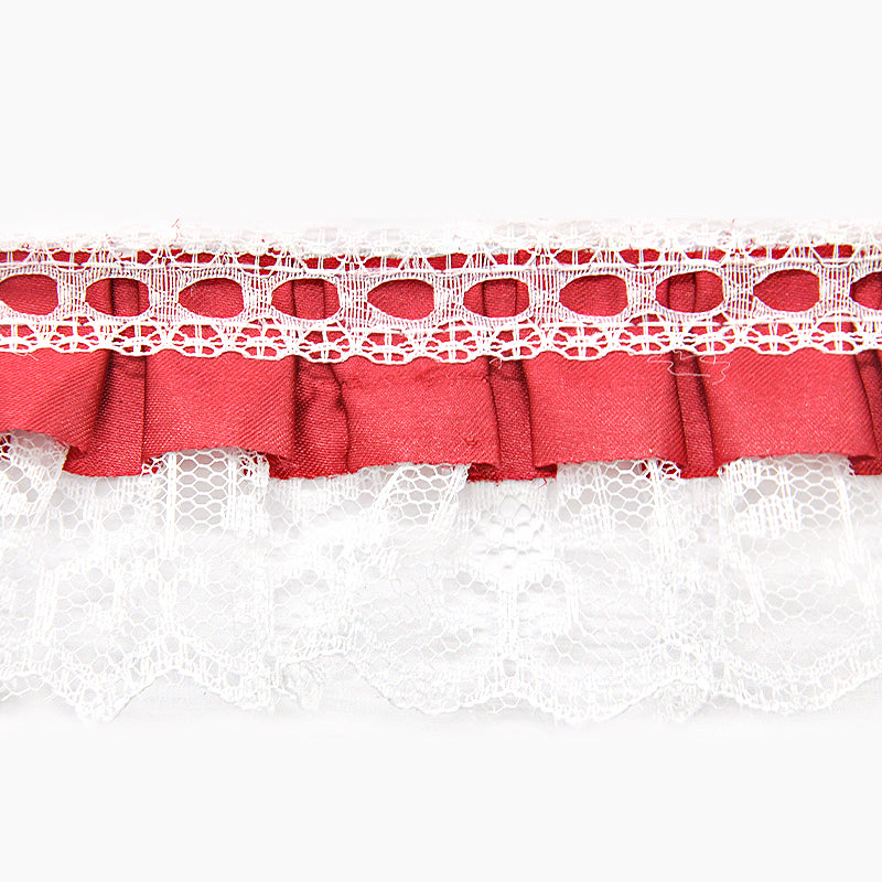 Gathered Lace with Satin Edge - 2" Width (50 YDS)-BP-200-17
