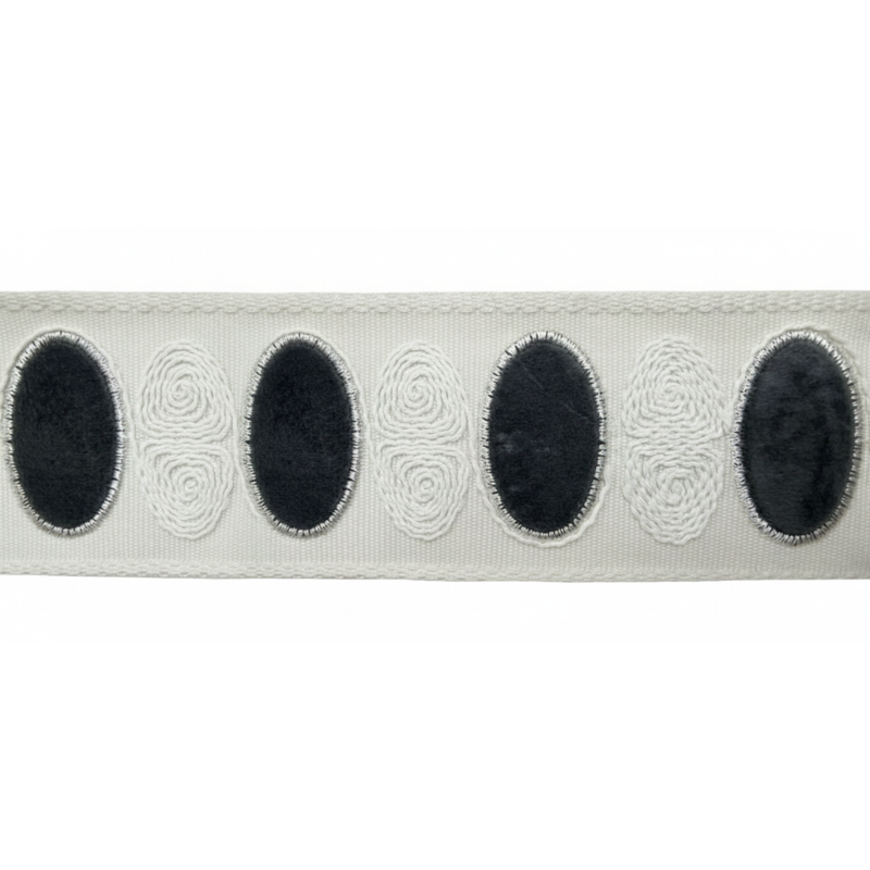 Belagio Enterprises 2 1/2-inch Dark Grey Luxury Velvet Decorative Tape - Soft Texture Border Trim - 25 Yard Roll for Upholstery, Drapery & Home Decor