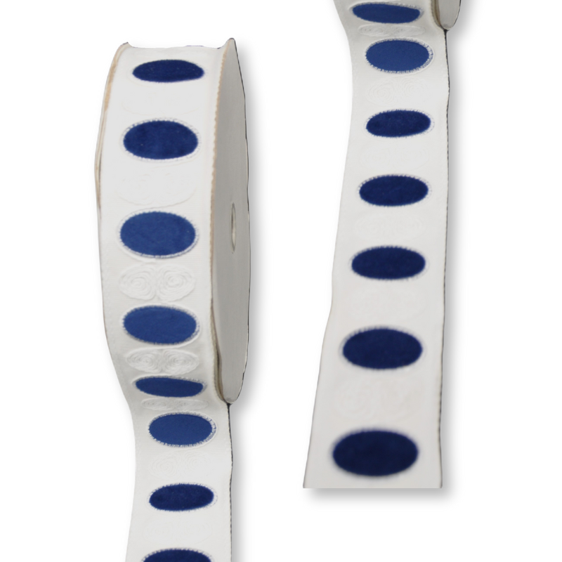 Belagio Enterprises 2 1/2-inch Navy Blue Luxury Velvet Decorative Tape - Soft Texture Border Trim - 25 Yard Roll for Upholstery, Drapery & Home Decor