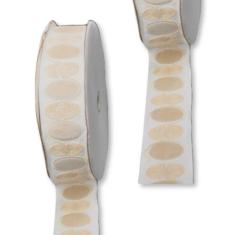 Belagio Enterprises 2 1/2-inch Taupe Luxury Velvet Decorative Tape - Soft Texture Border Trim - 25 Yard Roll for Upholstery, Drapery & Home Decor