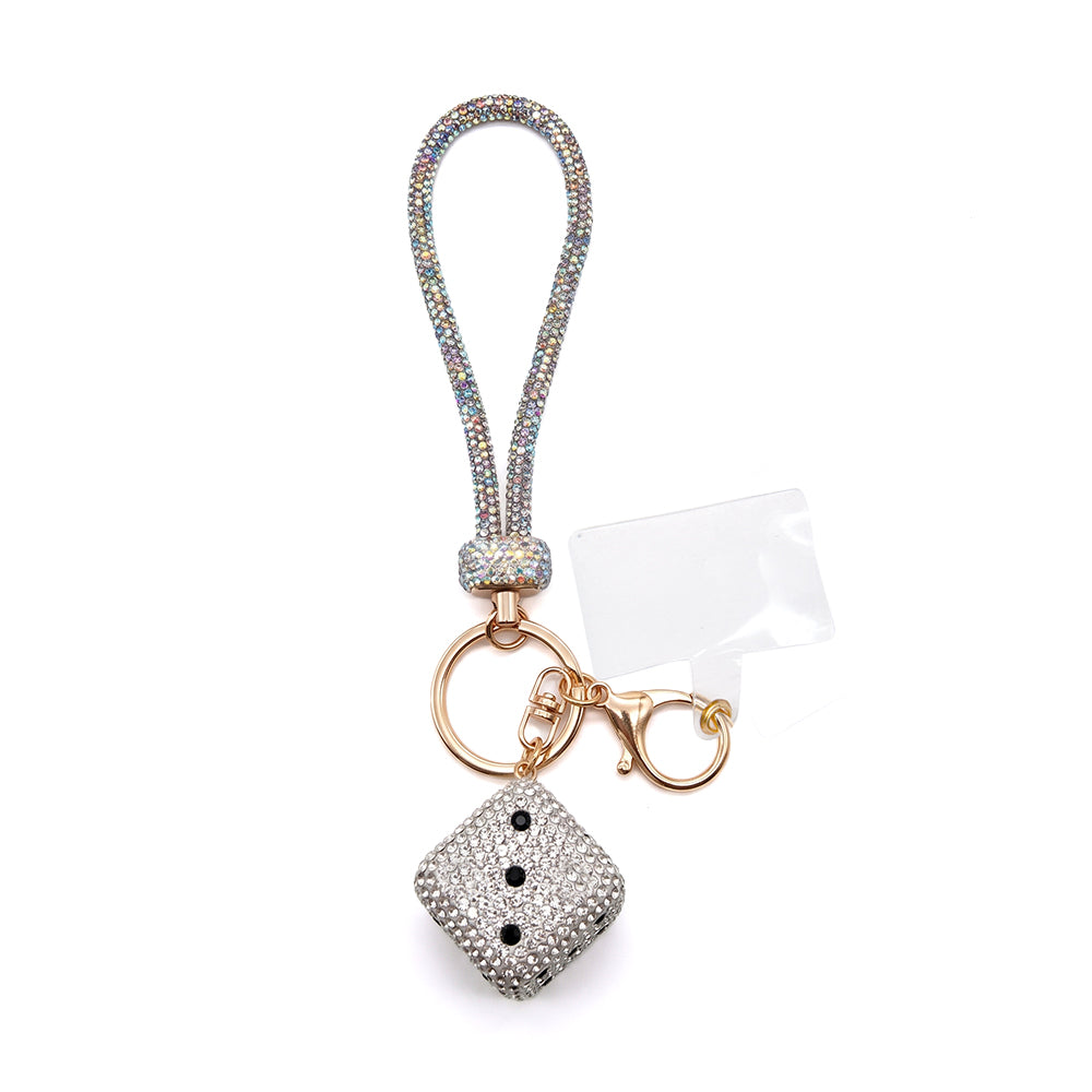 Belagio Enterprises 23cm Rhinestone Wristlet Keychains | Assorted Hand Charms 3-Pack | Colorful Mixed Accessory Bundle