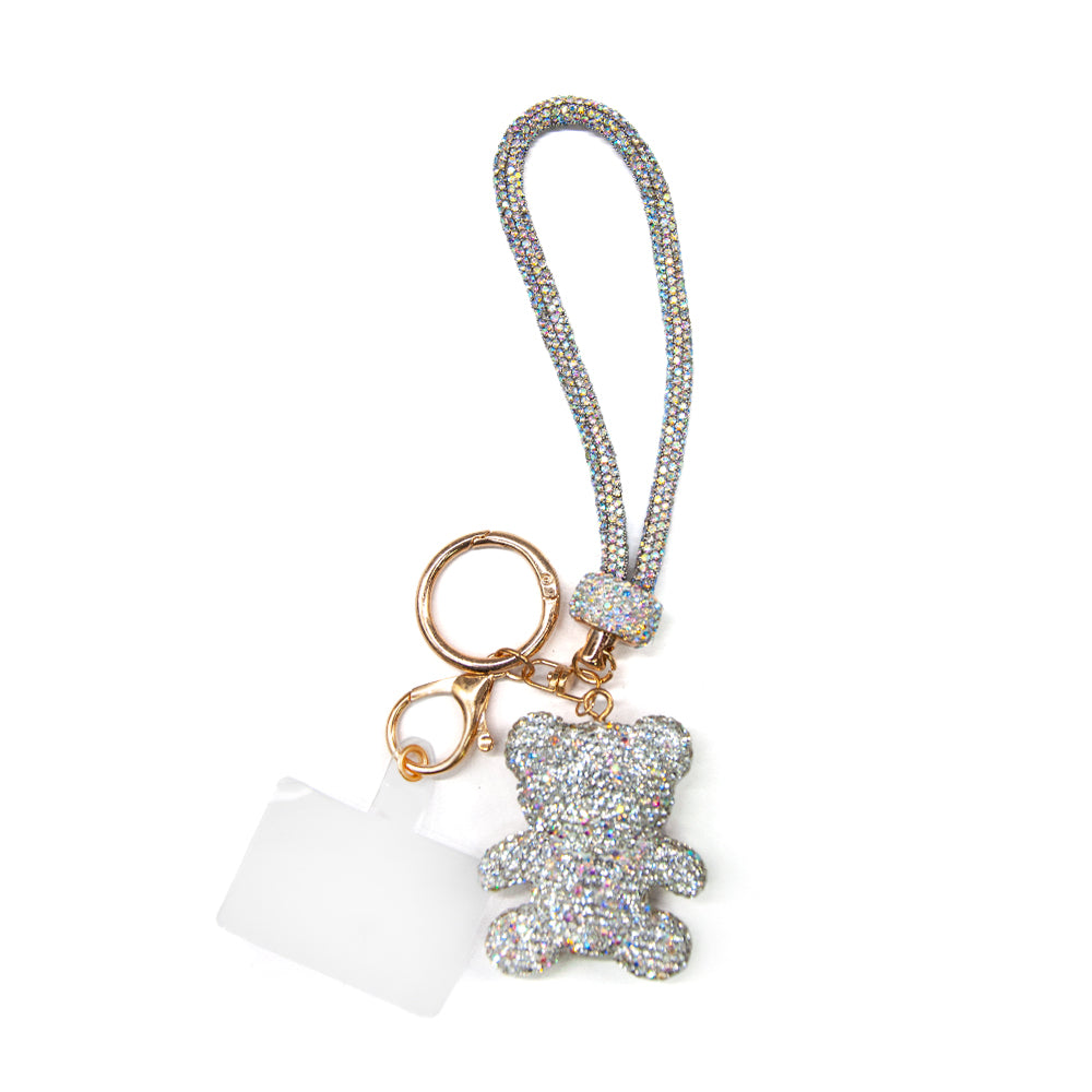 Belagio Enterprises 23cm Rhinestone Wristlet Keychains | Assorted Hand Charms 3-Pack | Colorful Mixed Accessory Bundle