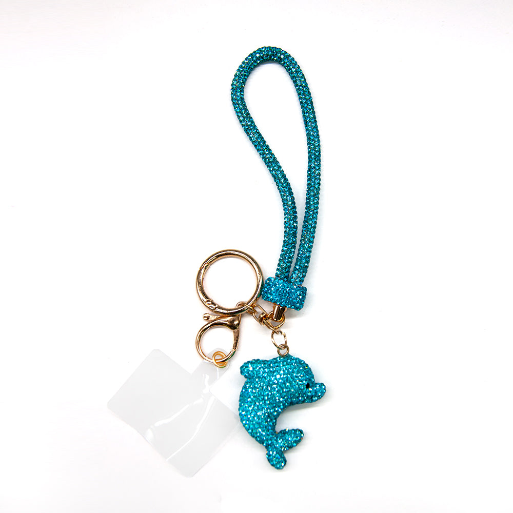 Belagio Enterprises 23cm Rhinestone Wristlet Keychains | Assorted Hand Charms 3-Pack | Colorful Mixed Accessory Bundle