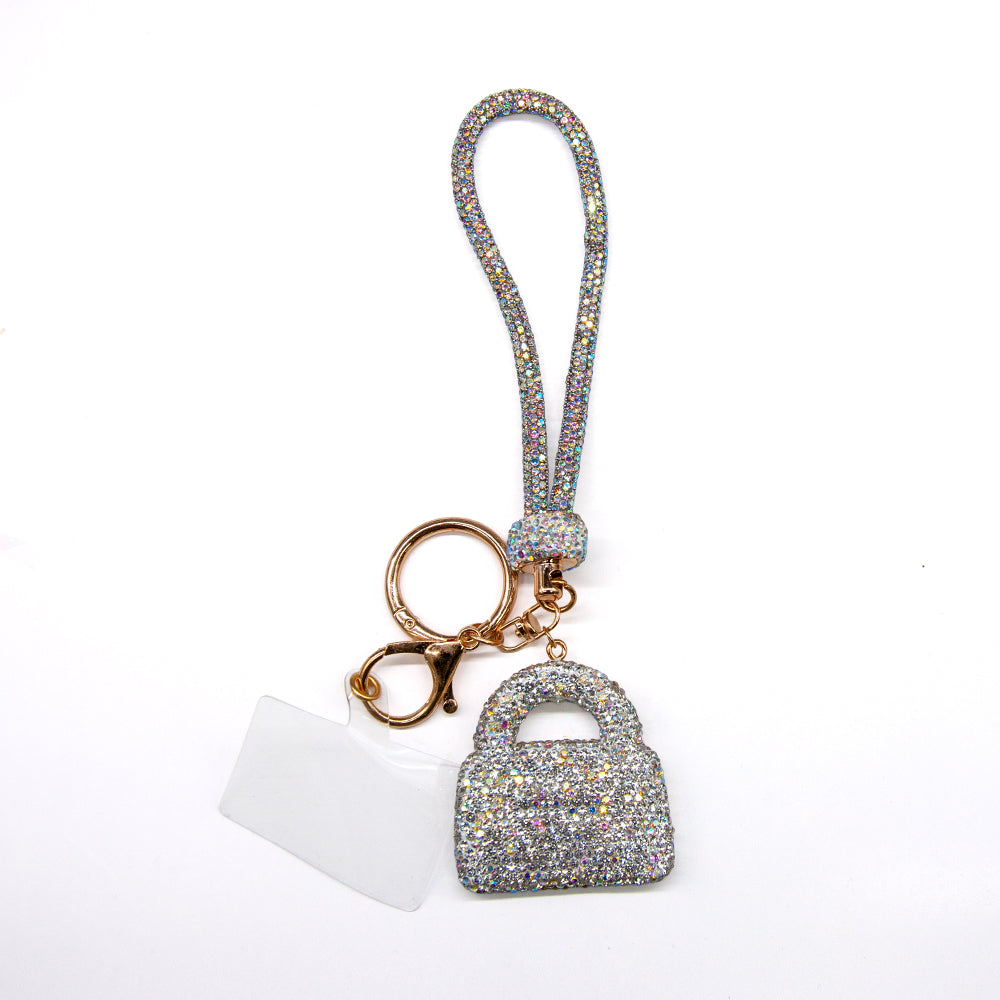 Belagio Enterprises 23cm Rhinestone Wristlet Keychains | Assorted Hand Charms 3-Pack | Colorful Mixed Accessory Bundle