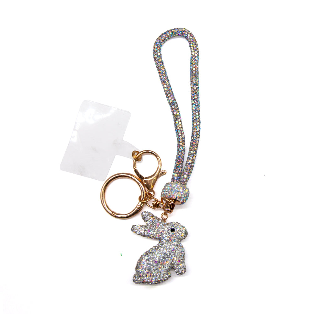 Belagio Enterprises 23cm Rhinestone Wristlet Keychains | Assorted Hand Charms 3-Pack | Colorful Mixed Accessory Bundle