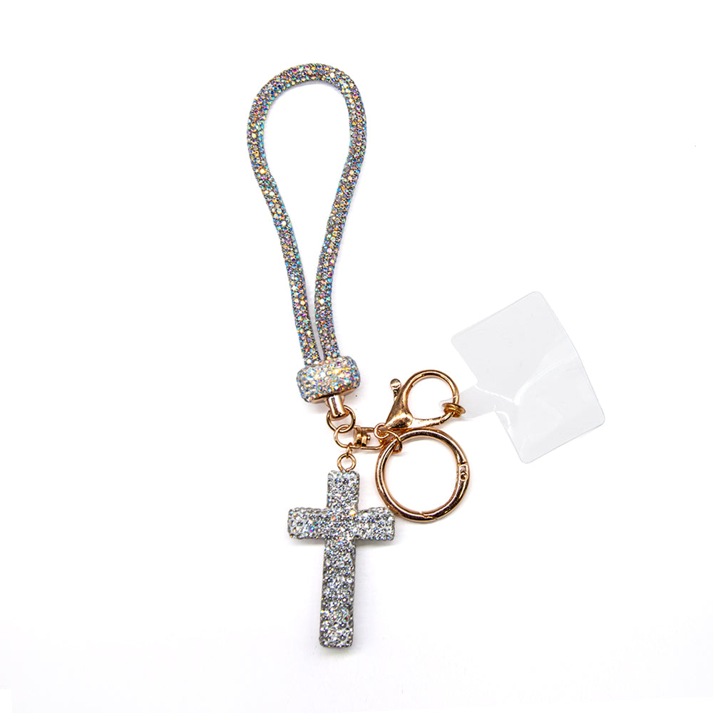 Belagio Enterprises 23cm Rhinestone Wristlet Keychains | Assorted Hand Charms 3-Pack | Colorful Mixed Accessory Bundle