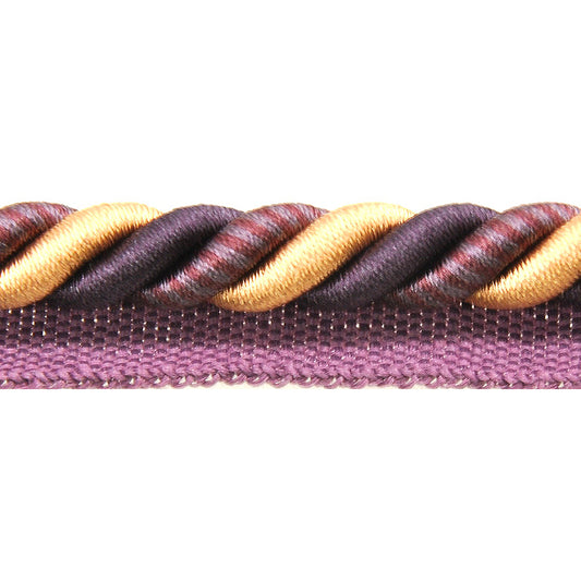 Milante Collection - 3/8" CORD WITH LIP (50 Yard Roll) - BF-1023-26/61 Purple and Mocha