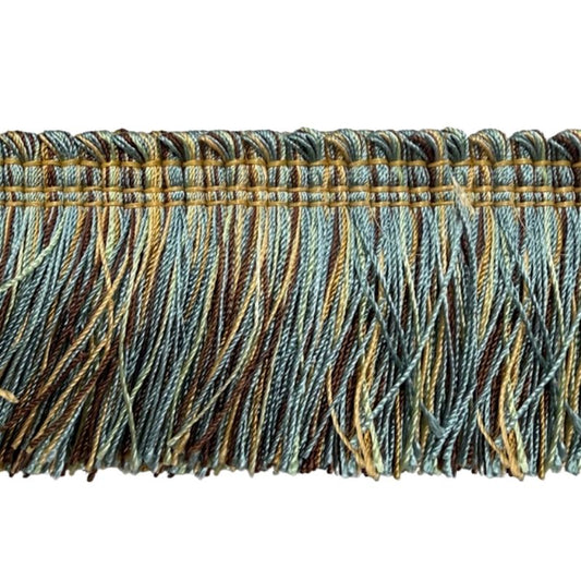 Odyssey Collection 2" Brush Fringe (25 YD ROLL) -Turquoise and Brown