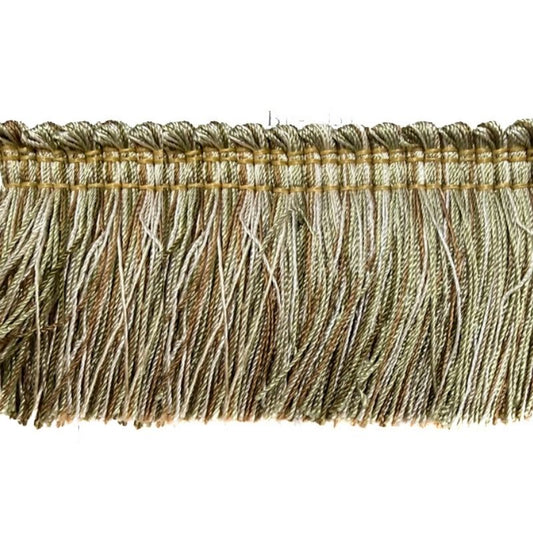 Odyssey Collection 2" Brush Fringe (25 YD ROLL) - Mint and Brown
