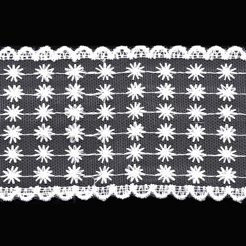 Wide Lace Trimming White - 3 Inch - BLF -101-27 WHITE