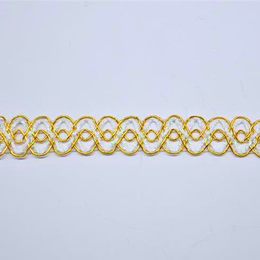 Belagio Enterprises 3/4-inch Gold Metallic Wavy Braid Trim – 50 Yard Roll