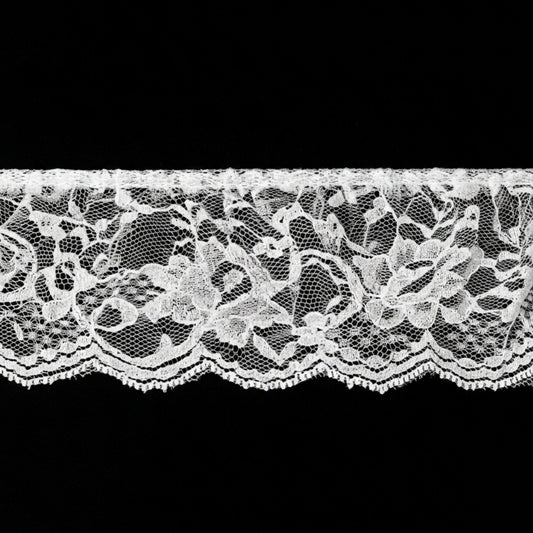White Gathered Lace - 2 3/4" Width (40 Yard Roll) - BL-8005