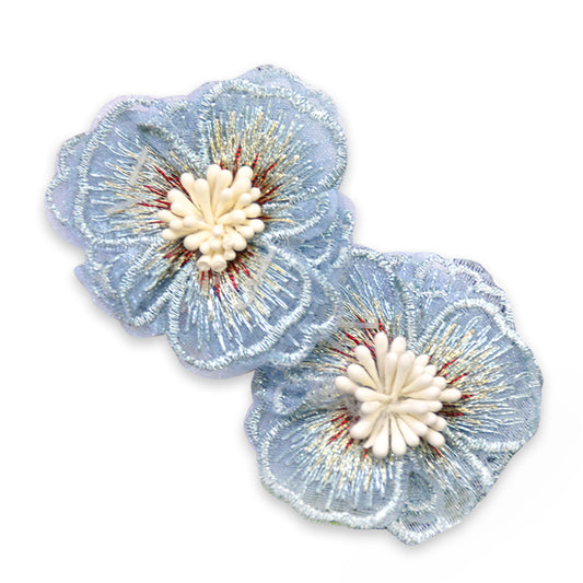 Embroidered Flower Applique - 2" round-BPP-M2-03 (6 Cards Per Order)