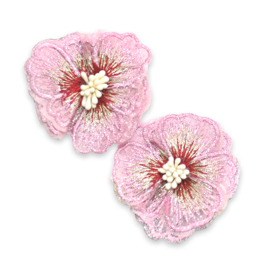 Embroidered Flower Applique - 2" round-BPP-M2-08 (6 Cards Per Order)