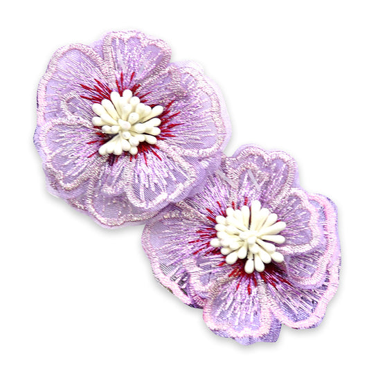 Embroidered Flower Applique - 2" round-BPP-M2-21 (6 Cards Per Order)