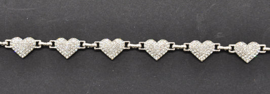 Belagio Enterprises - Rhinestone Trim (10 Yard Roll) - BR-400-10 Heart Shape Gold