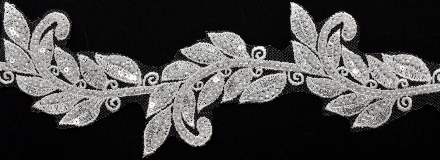 Sequin Embroidered Trim - 2 1/4" Width (10 YDS)-BR-474-27